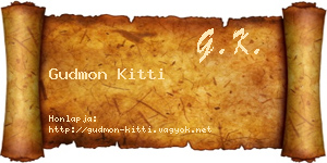 Gudmon Kitti névjegykártya